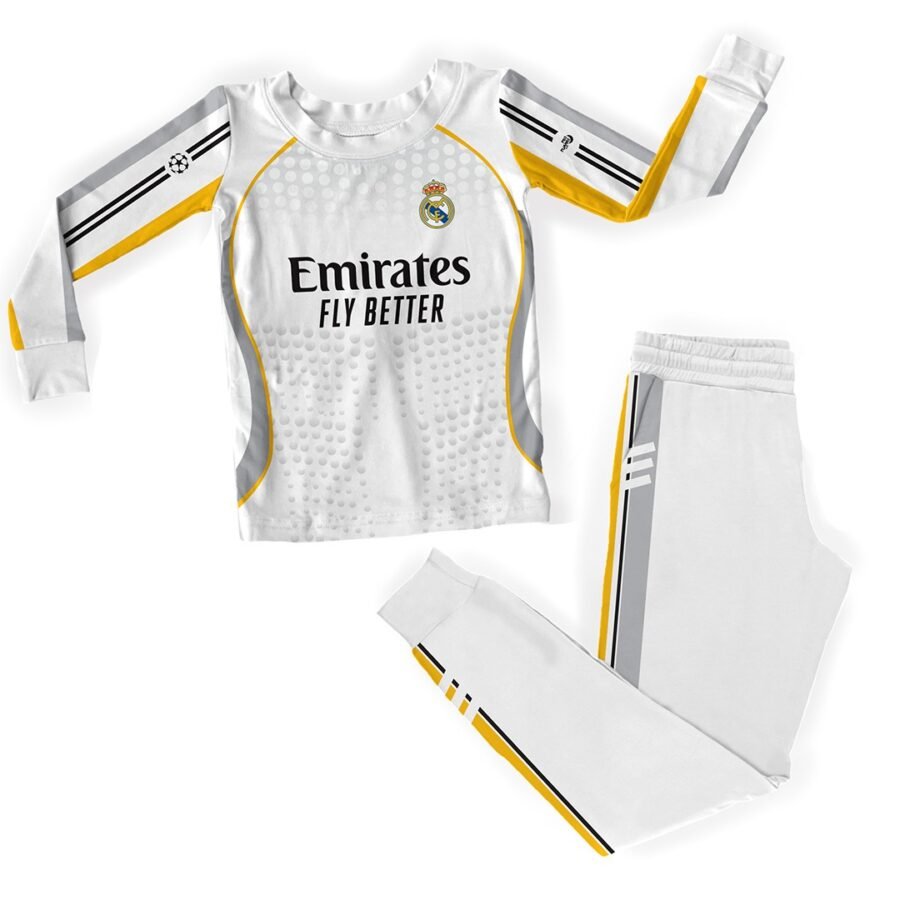 Pro Pijama Manga Larga Blanco Real Madrid Adulto